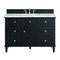 James Martin Vanities 48'' Single Vanity, Black Onyx w/ 3 CM Carrara White Marble Top 424-V48-BKO-3CAR - alternate 1